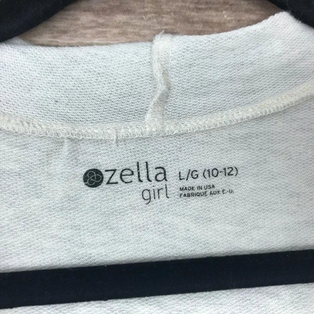 Zella‎ Sweater Girls L Cross Back Cardigan Dolman Sleeve Open Front 3/4 Sleeve